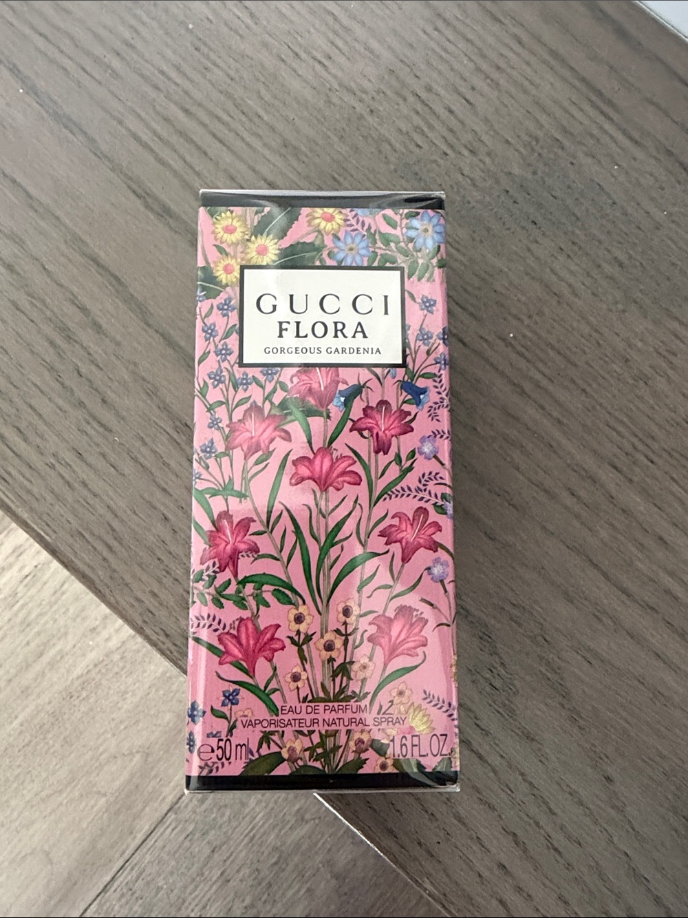 Authentic Gucci Flora Gorgeous Gardenia - Pink Floral Box with Multicolor Blooms
